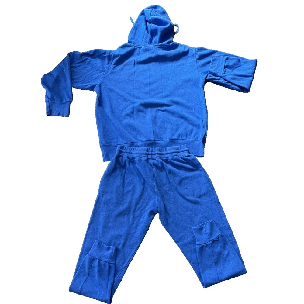 Marvel Comics Captain America Mad Engine Men's Blue Sweatshirt Sweatpants Set M